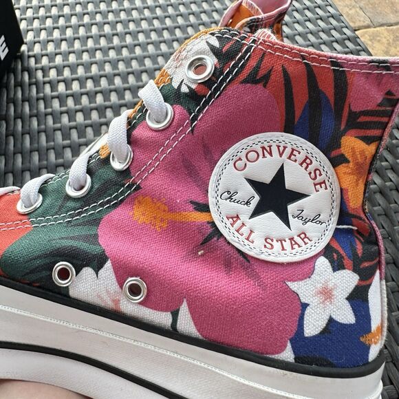 Converse CTAS Lift High Paradise Print Women's Shoes 563975C - Picture 10 of 15